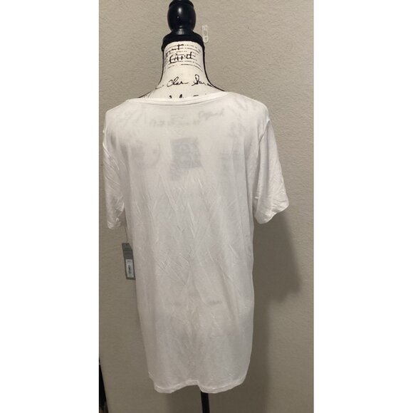 Apt 9 White V-Neck Short Sleeve T-Shirt Size XL - Picture 4 of 5